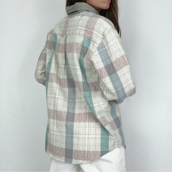 Vintage Plaid Button-Front Top | Size M - Picture 9 of 12